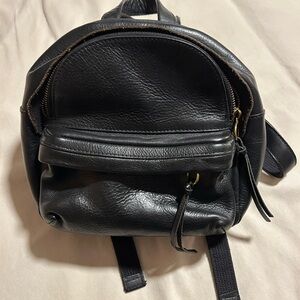 Madewell Black Leather Backpack